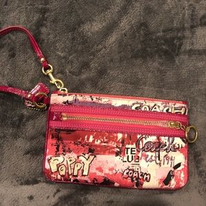 Coach wristlet. Poppy edition